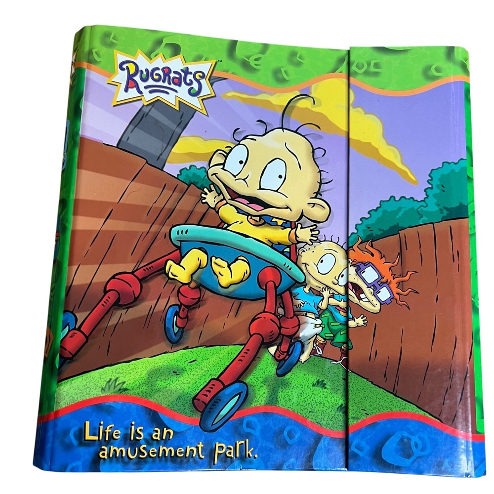 Nickelodeon Vintage Rugrats Binder 3 Ring‎ Tommy Amusement Park Retro Y2K